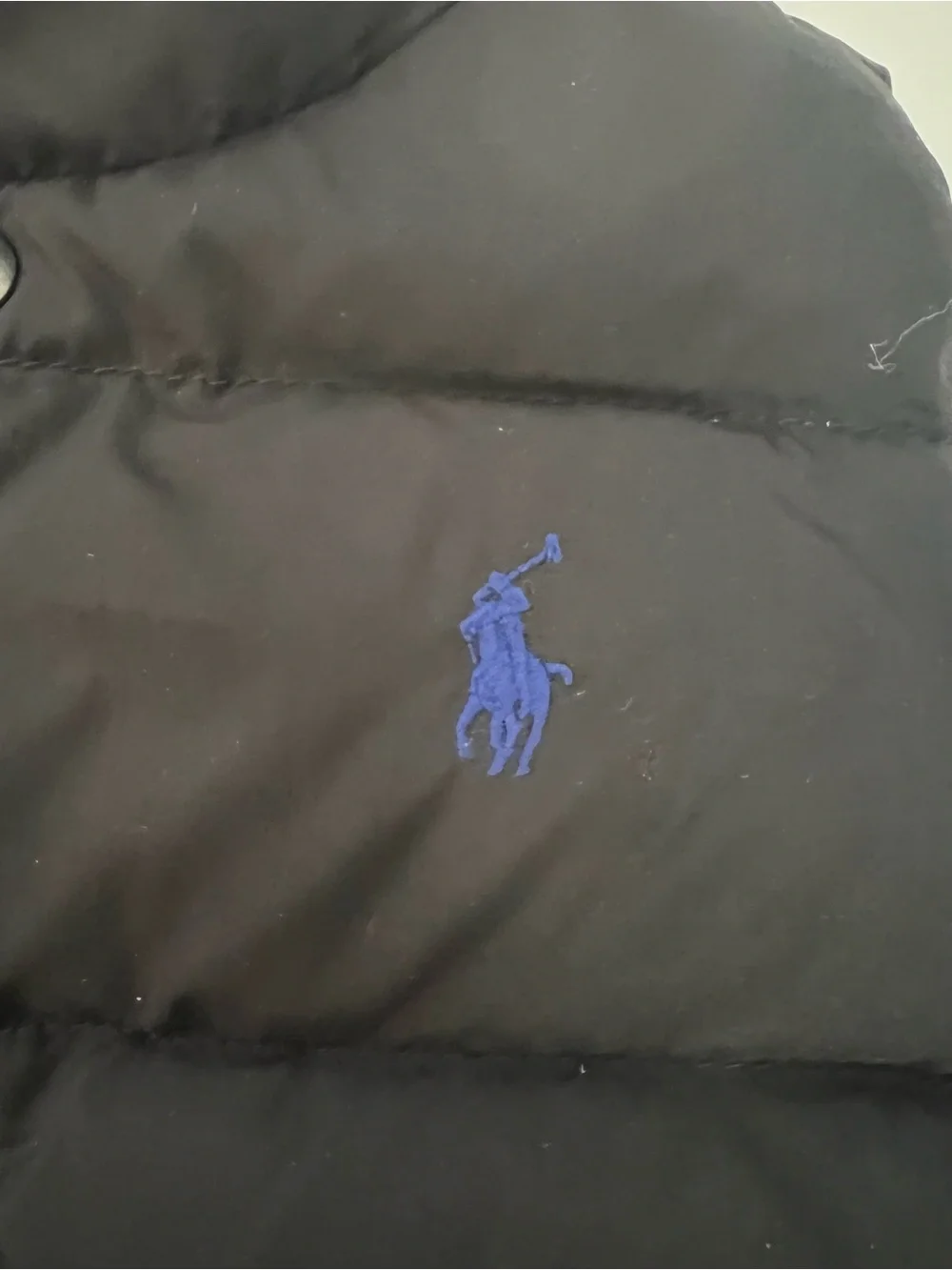 Ralph Lauren Polo Puffer Vest Kids 2T Blue Black Reversible Down Old English